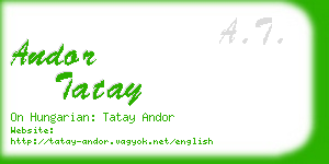 andor tatay business card